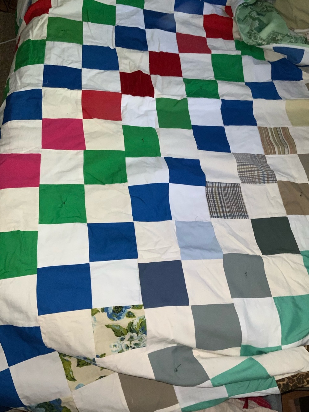 handmade patchwork quilt summer‎ quilt lightweight 60x87 inches colourful